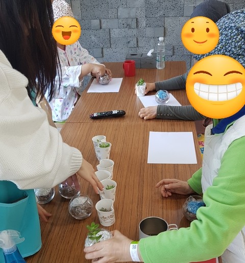 다육이 화분심기(암병동)